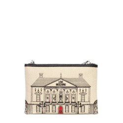 Clutch Moschino Love beige-black